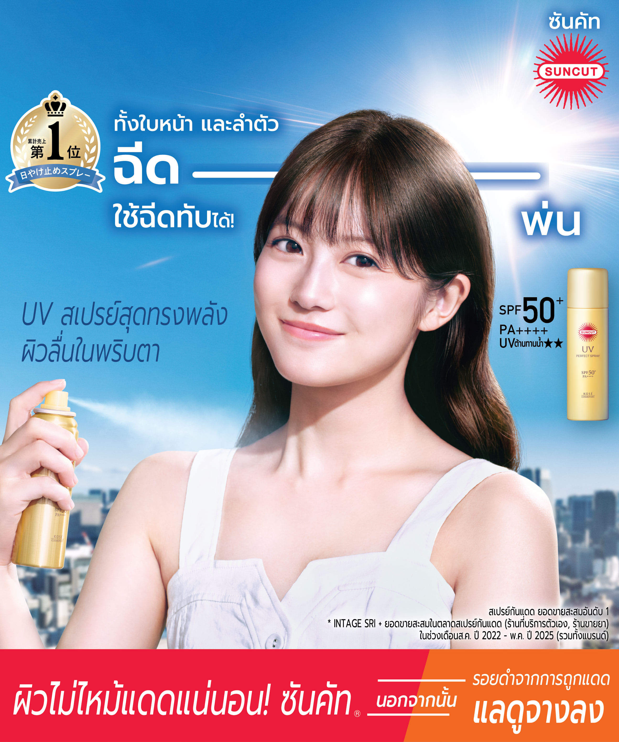 ครีมกันแดด SUNCUT ยูวี พอร์เฟค สเปรย์ SPF50+ PA++++ 90 กรัม_3